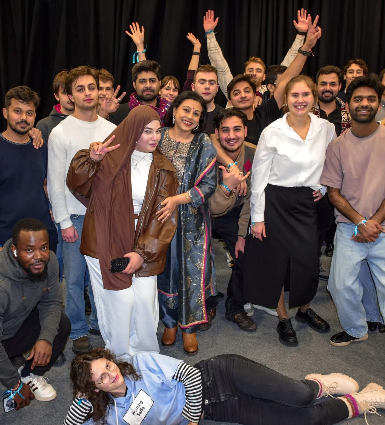 Students from many countries together