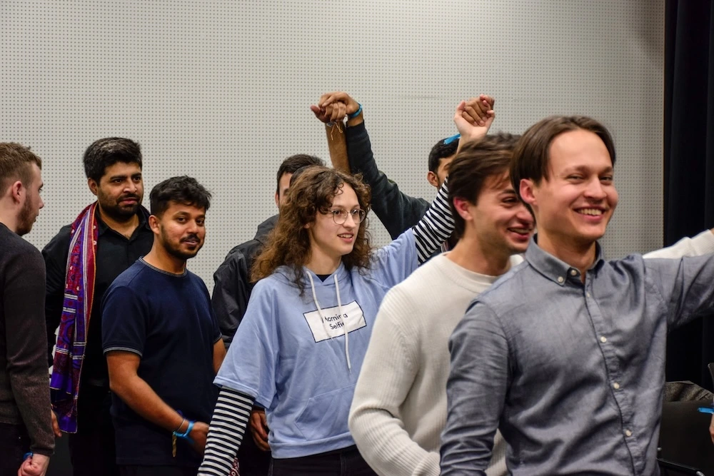 Group game during a social speaking session