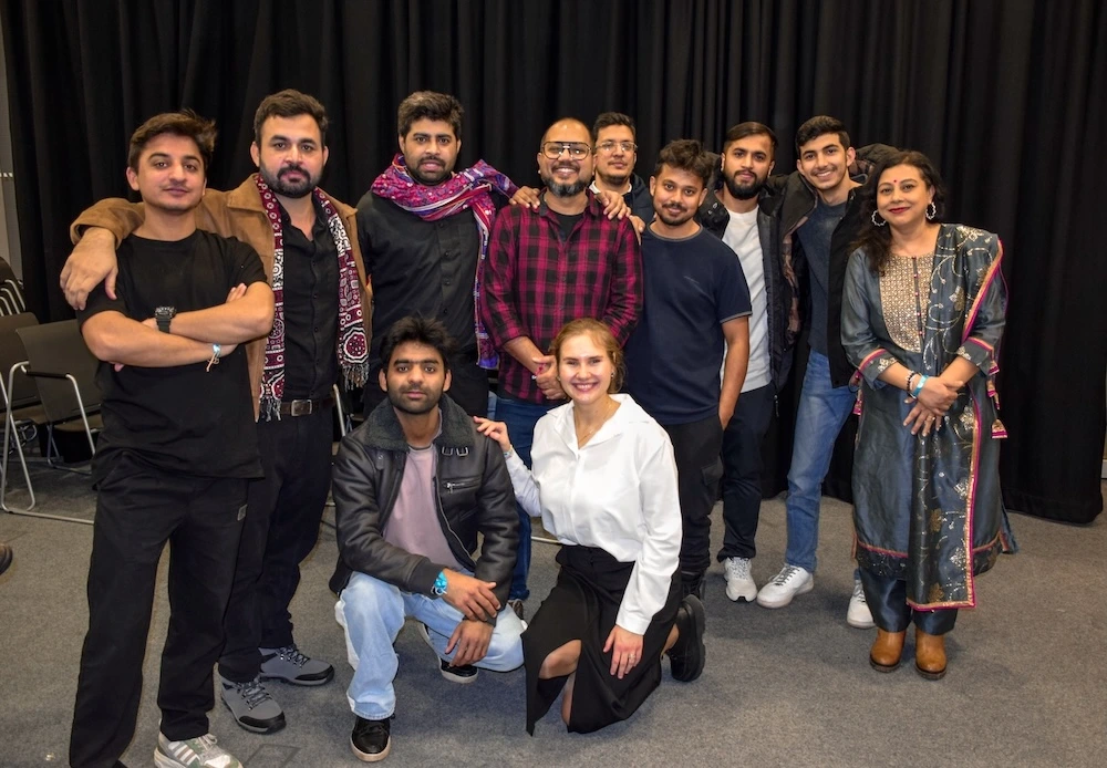 Group photo from a social speaking evening